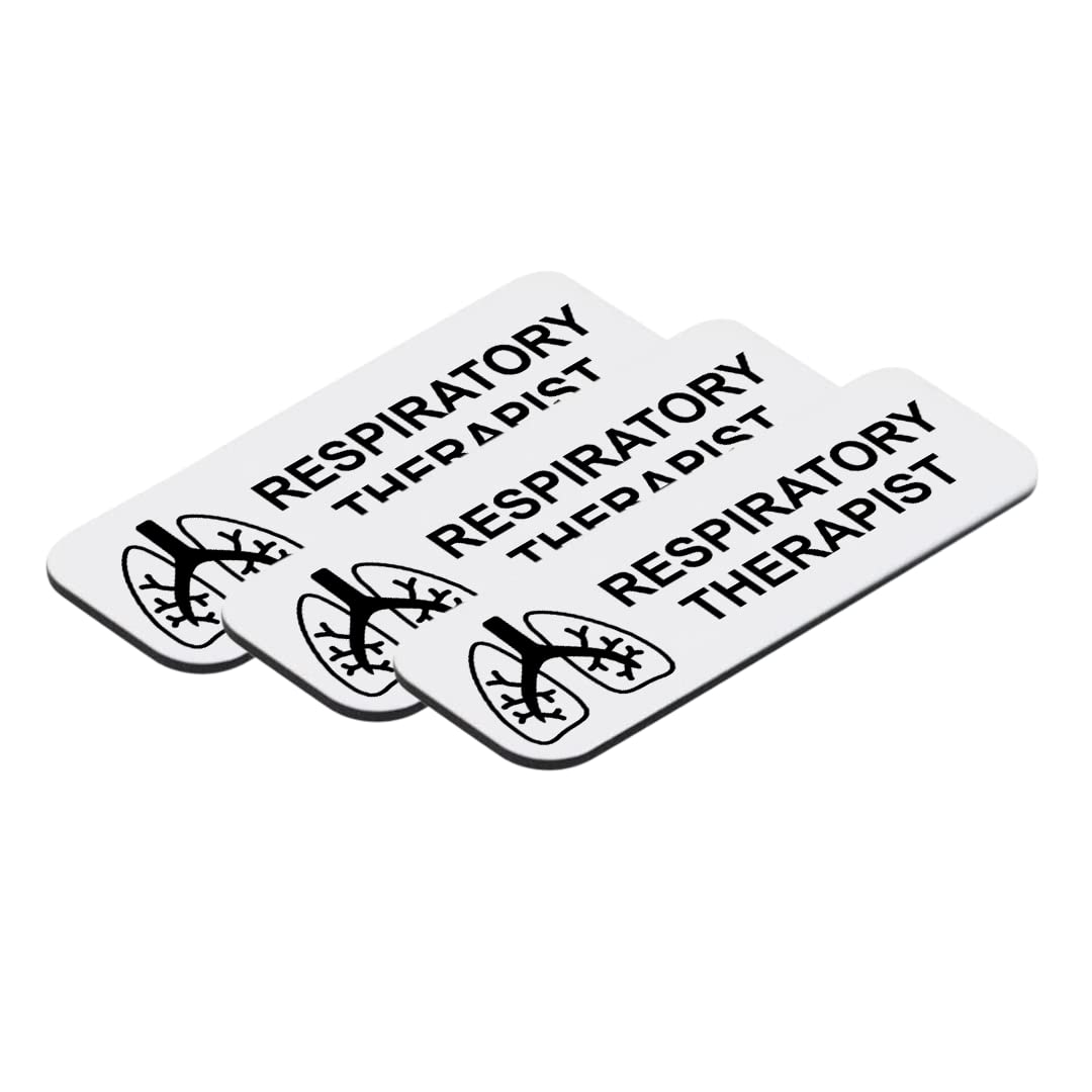 Respiratory Therapist 1" x 3" Name Tag/Badge, (3 Pack)