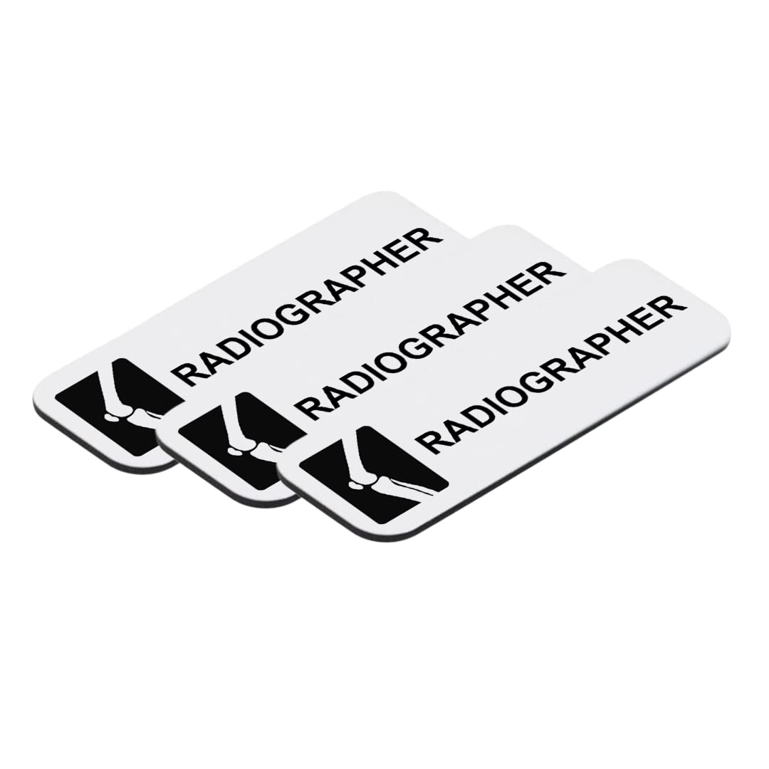 Radiographer 1" x 3" Name Tag/Badge, (3 Pack)