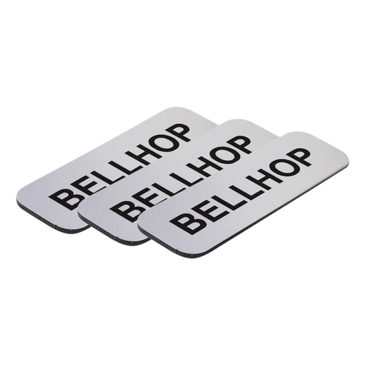 Bellhop 1 x 3" Name Tag/Badge, (3 Pack)