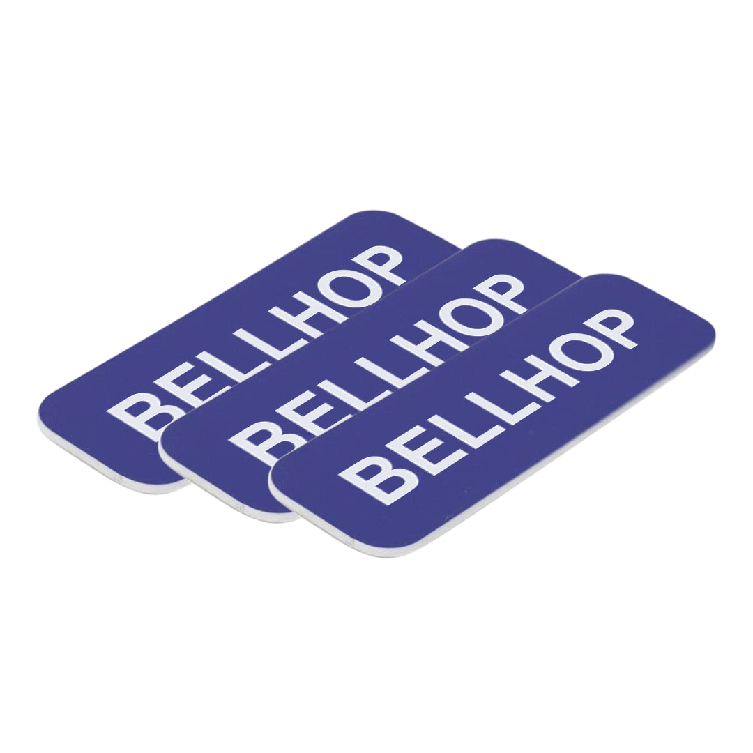 Bellhop 1 x 3" Name Tag/Badge, (3 Pack)
