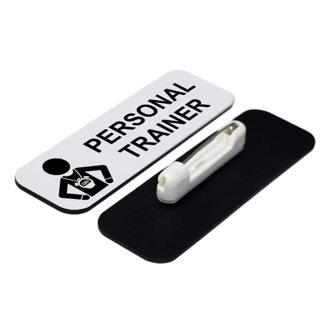 Signs ByLITA Personal Trainer 1 x 3" Name Tag/Badge, (3 Pack)
