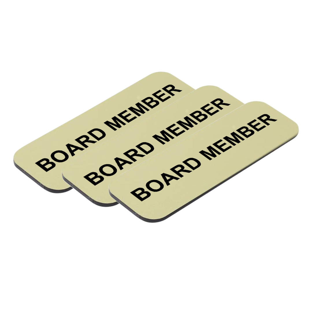 Board Member 1 x 3" Name Tag/Badge, (3 Pack)