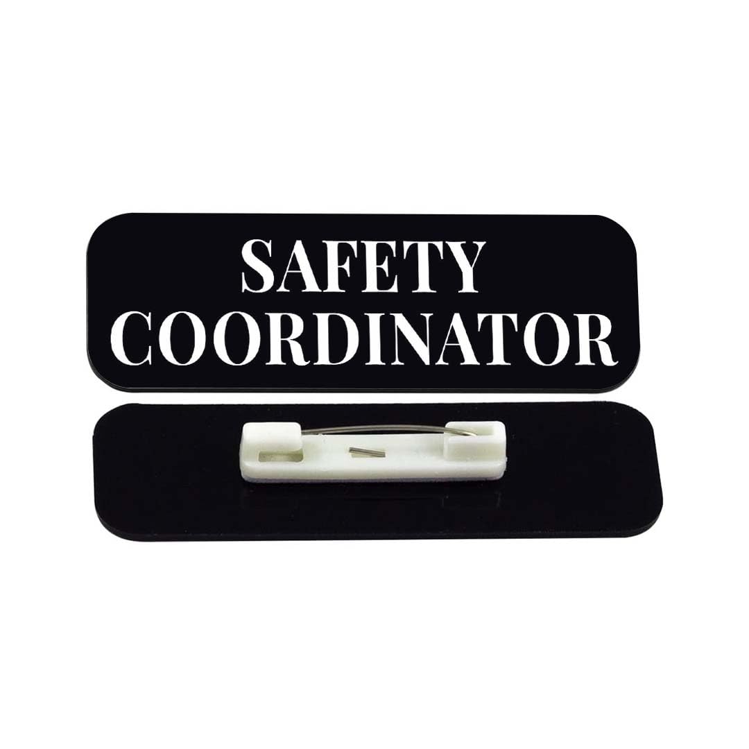 Safety Coordinator 1 x 3" Rounded Corner Name Badge | Stock Name Badges