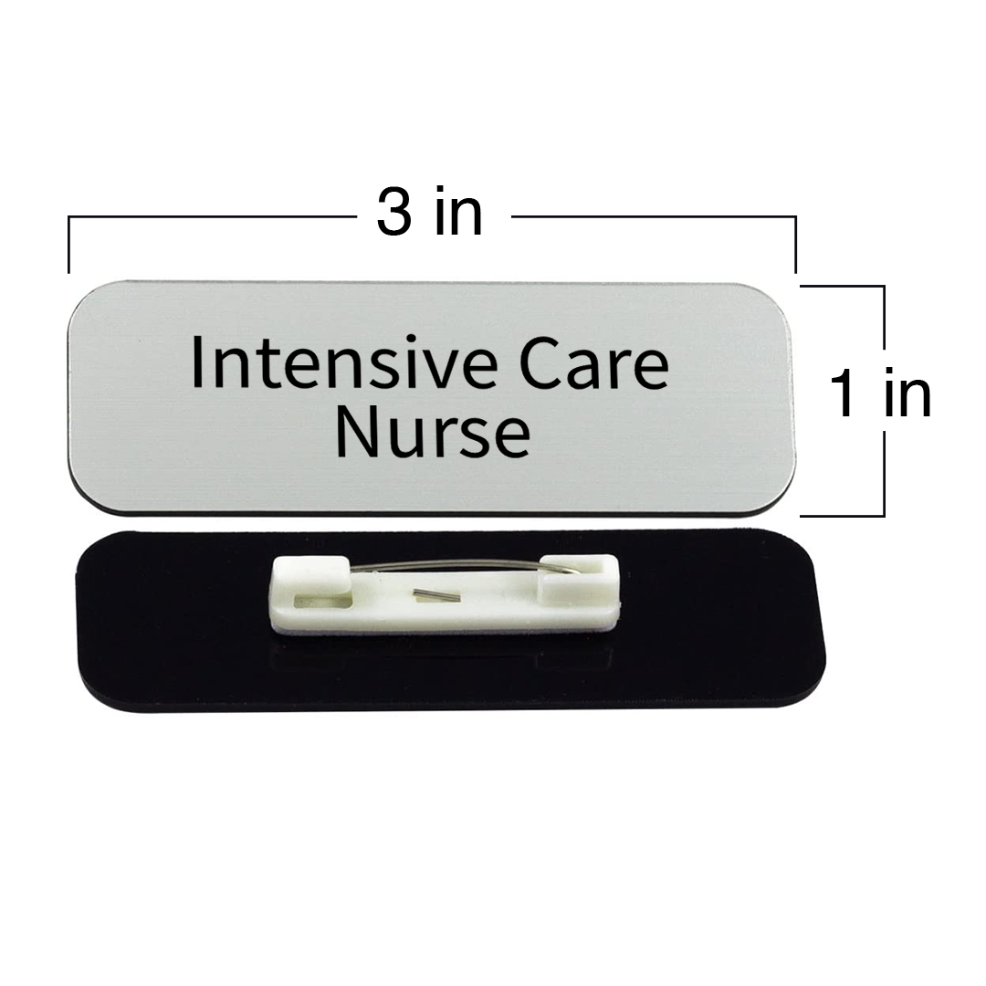 Intensive Care Nurse 1 x 3" Rounded Corner Name Badge | Medical Specialism Badges