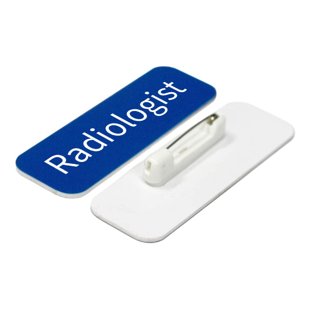 Radiologist 1 x 3" Rounded Corner Name Badge | Medical Specialism Badges