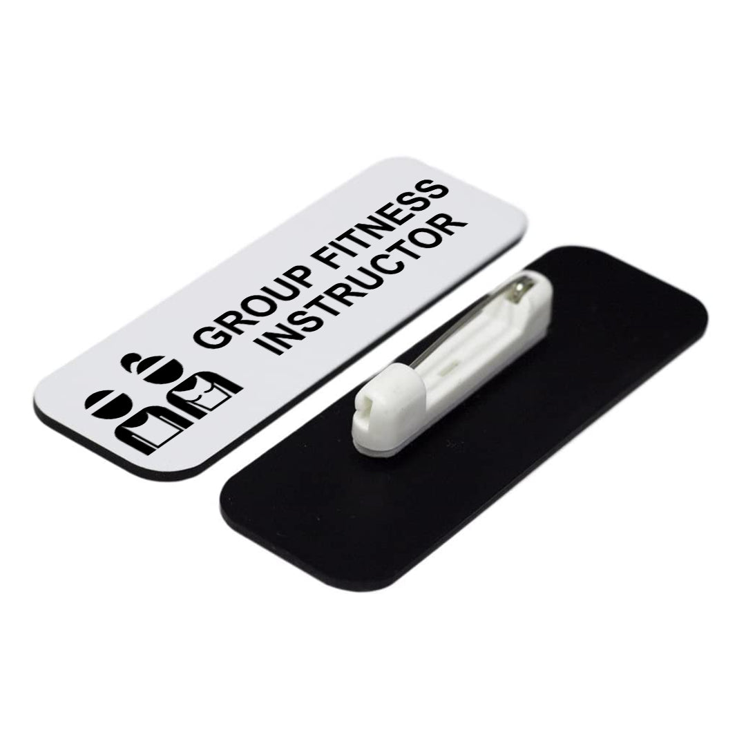 Signs ByLITA Group Fitness Instructor 1 x 3" Name Tag/Badge, (3 Pack)