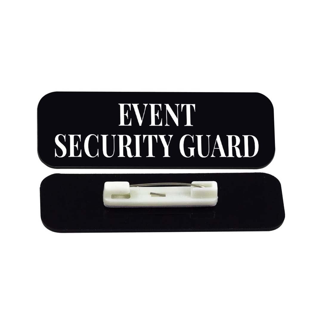 Event Security Guard 1 x 3" Rounded Corner Name Badge | Stock Name Badges