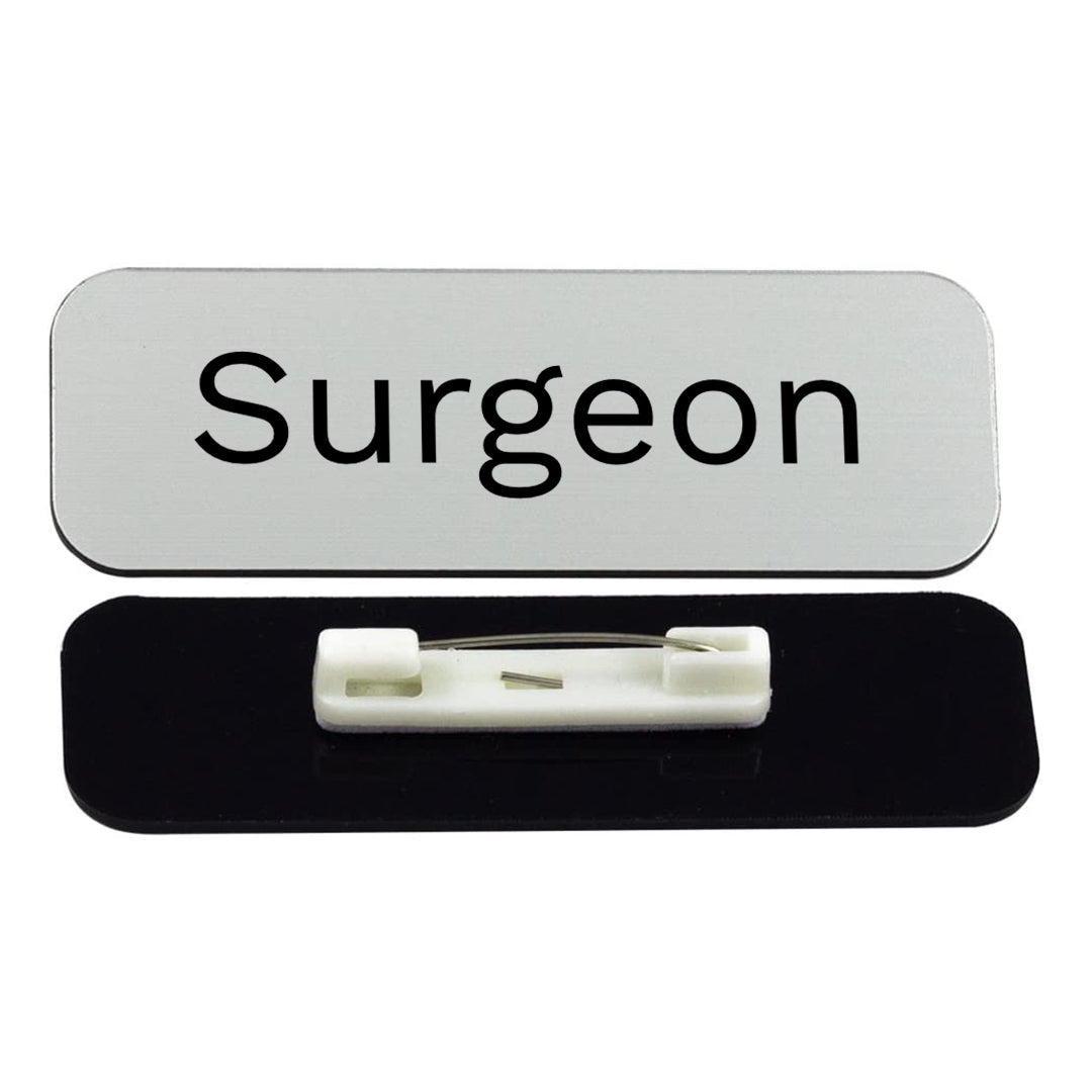 Surgeon 1 x 3" Rounded Corner Name Badge | Medical Specialism Badges