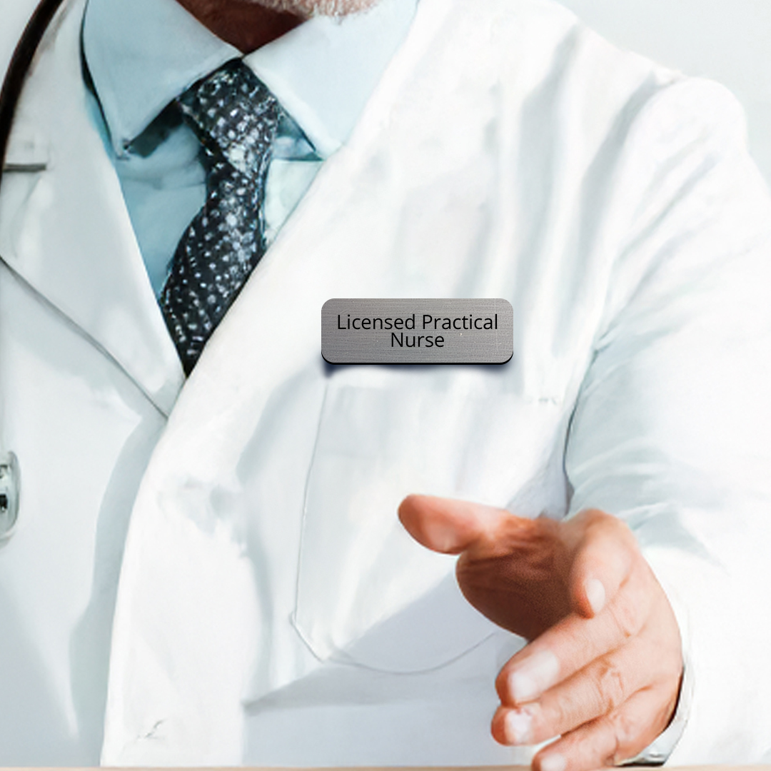 Licensed Practical Nurse 1 x 3" Rounded Corner Name Badge | Medical Specialism Badges