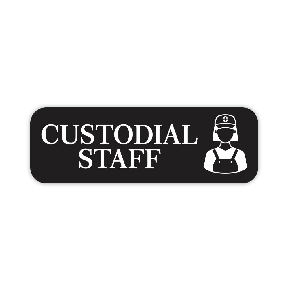 Custodial Staff 1 x 3" Rounded Corner Name Badge | Medical Facilities