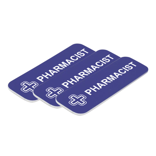 Pharmacist 1 x 3" Name Tag/Badge, (3 Pack)