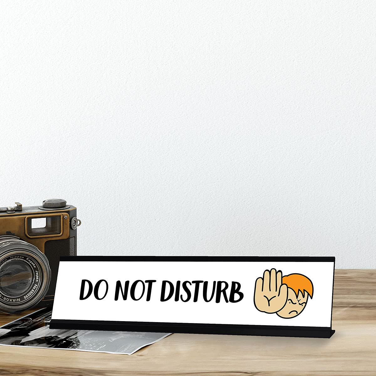 Do Not Disturb Stick People Desk Sign, Novelty Nameplate (2 x 8")