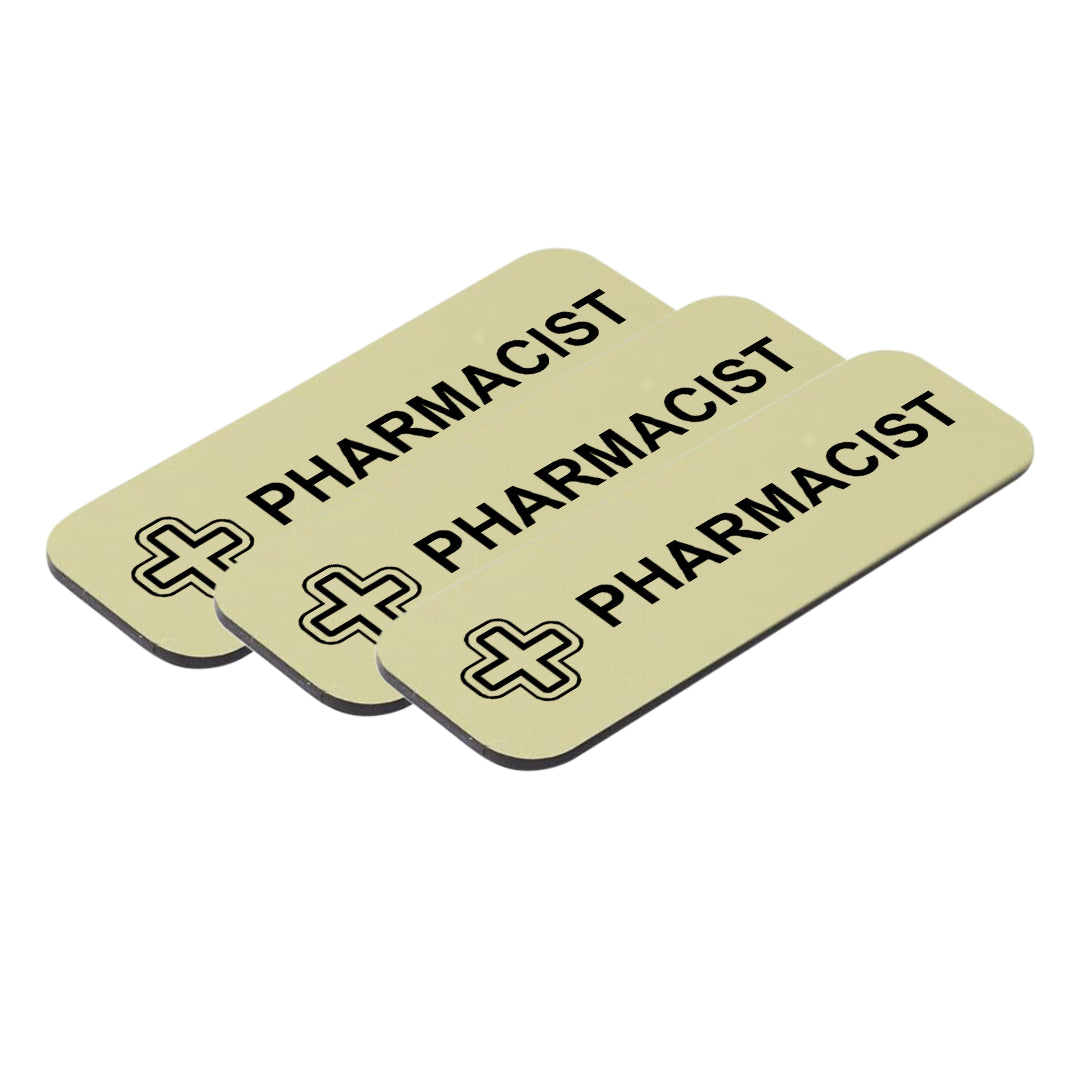Pharmacist 1 x 3" Name Tag/Badge, (3 Pack)