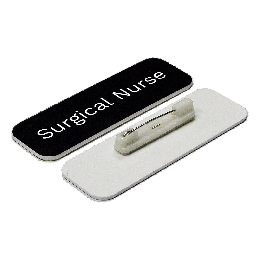 Surgical Nurse 1 x 3" Rounded Corner Name Badge | Medical Specialism Badges