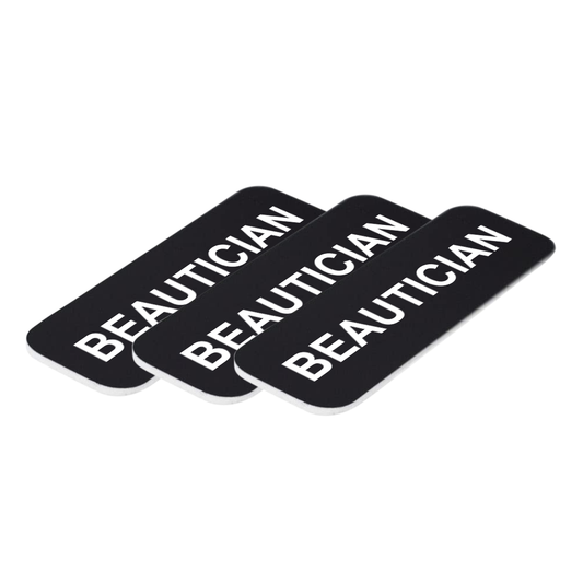 Beautician 1 x 3" Name Tag/Badge, (3 Pack)