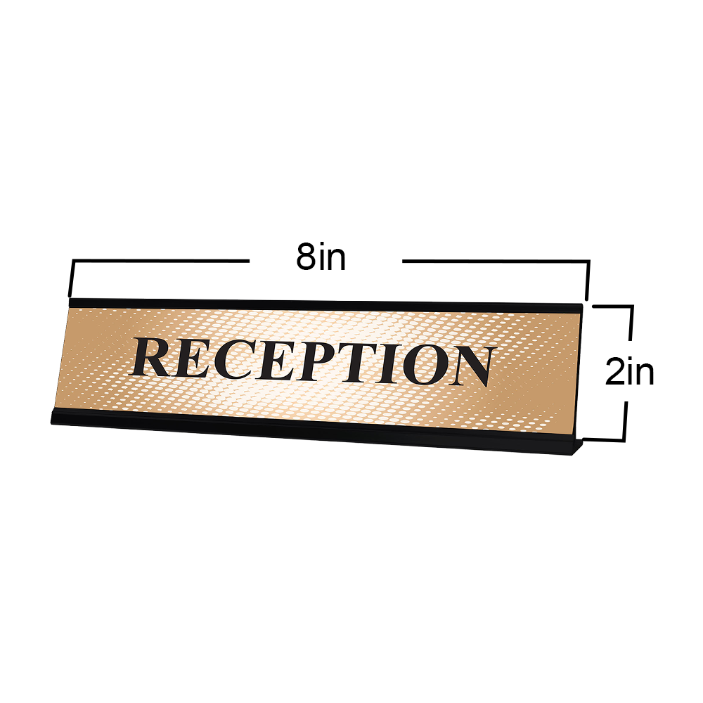 Reception, Designer Series Desk Sign, Novelty Nameplate (2 x 8")