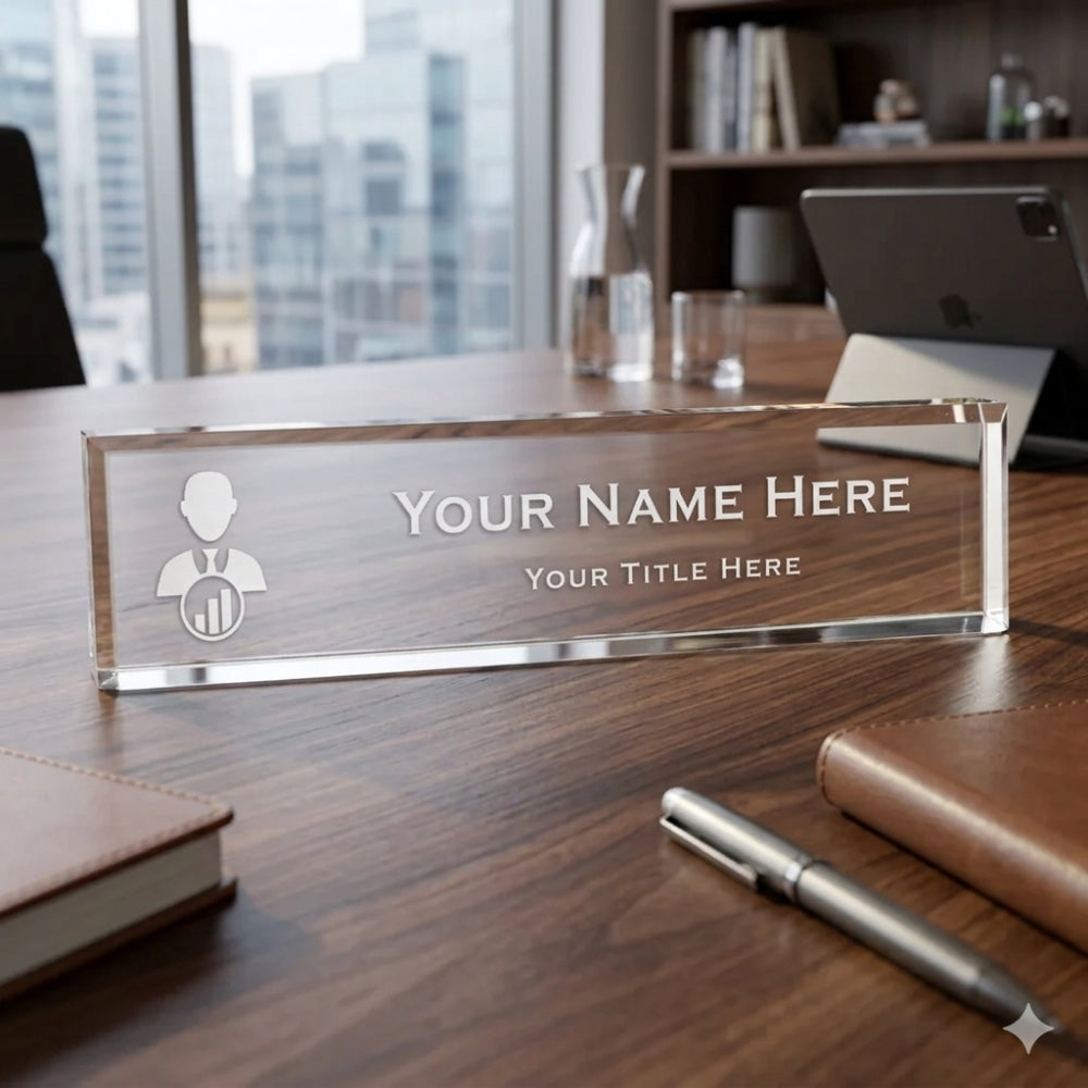 Account manager, Personalized Acrylic Desk Sign (2 x 10")