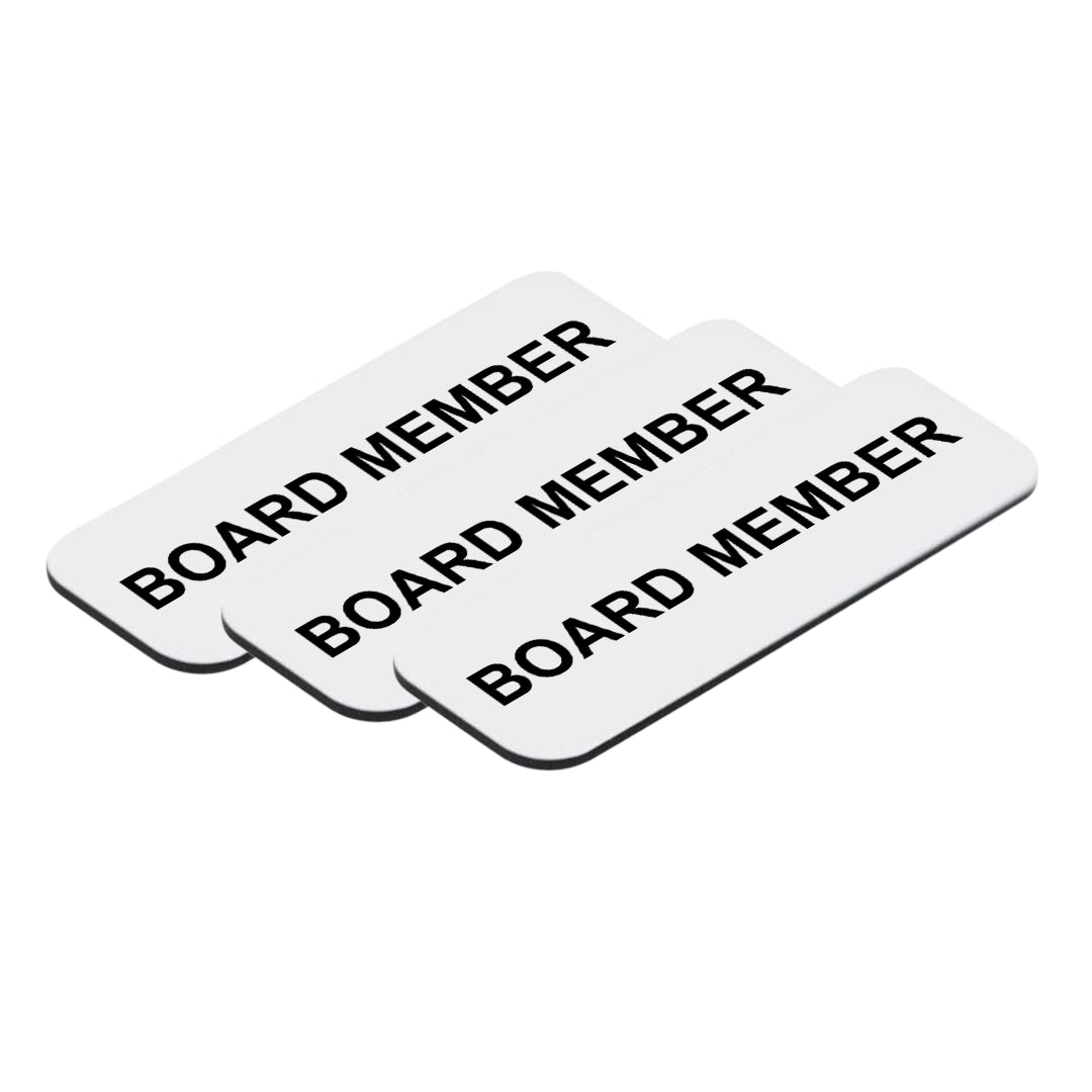 Board Member 1 x 3" Name Tag/Badge, (3 Pack)