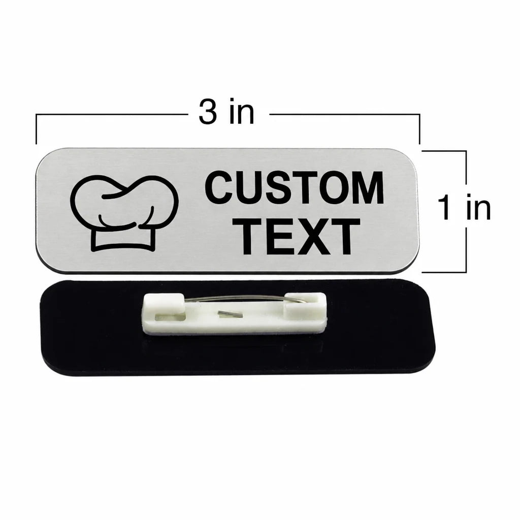 Custom 1x3 Chef Hat Badge