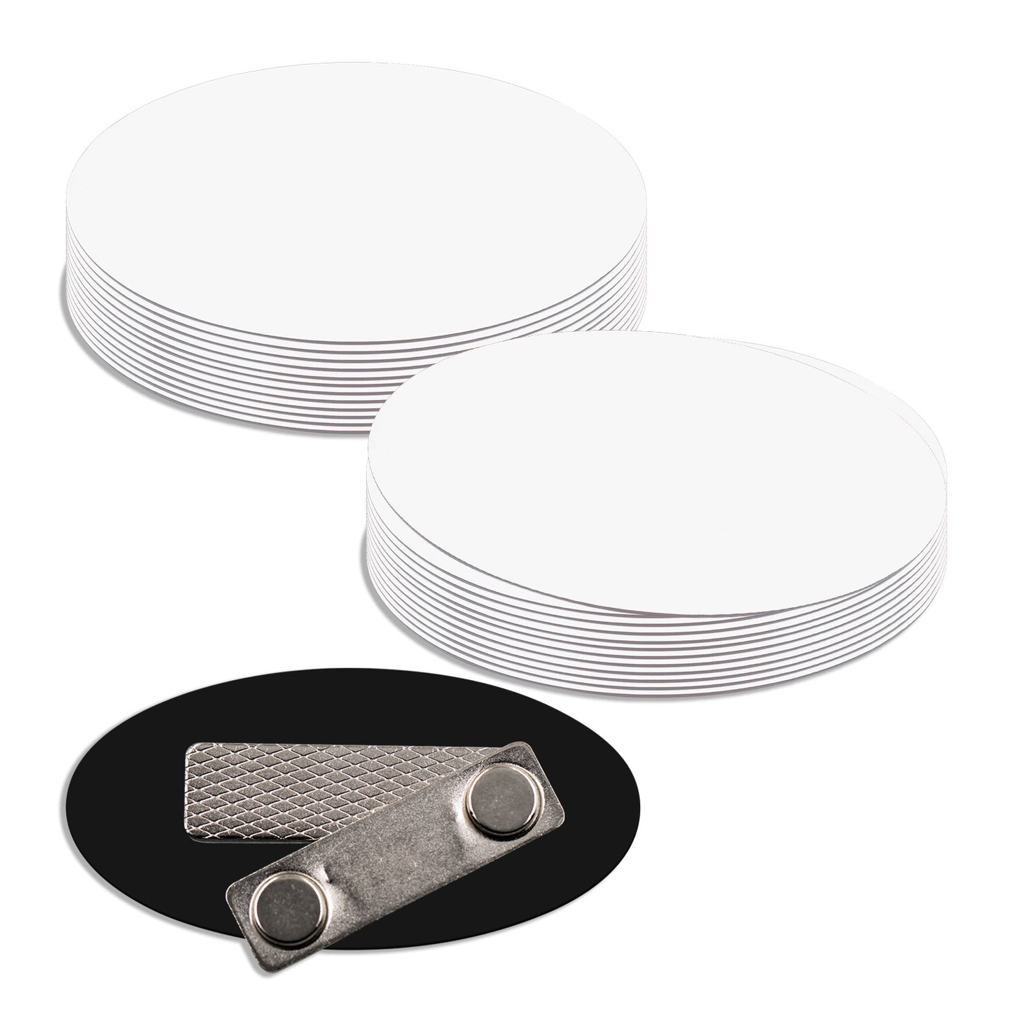 Plastic Blank Name Badge (White)