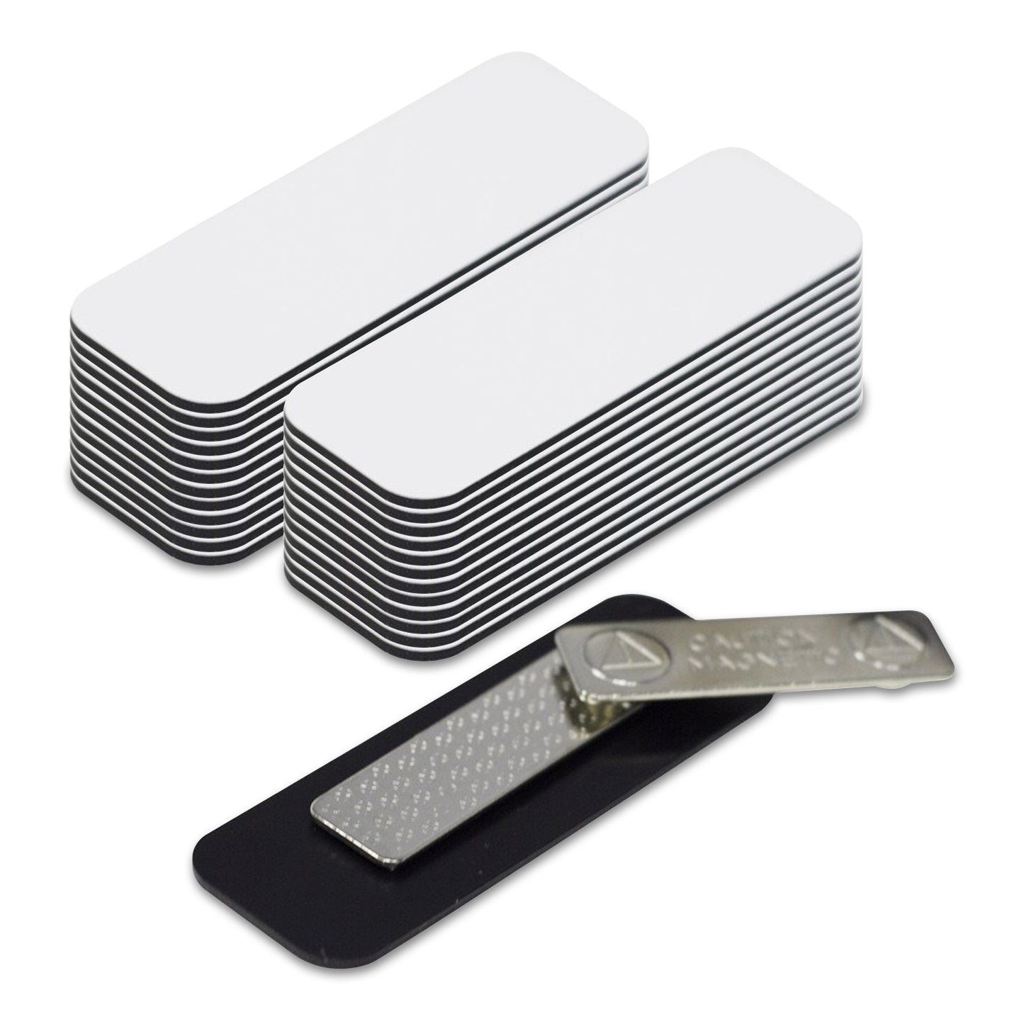 Plastic Blank Name Badge (White)
