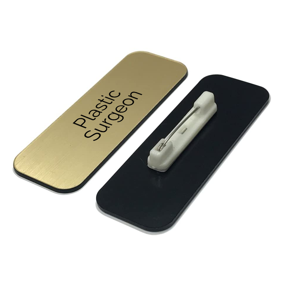 Plastic Surgeon 1 x 3" Rounded Corner Name Badge | Medical Specialism Badges