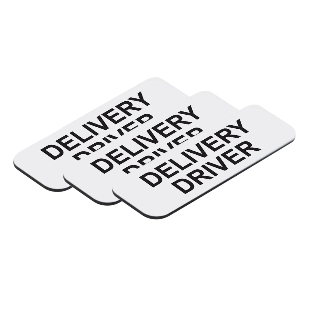 Delivery Driver 1 x 3" Name Tag/Badge, (3 Pack)