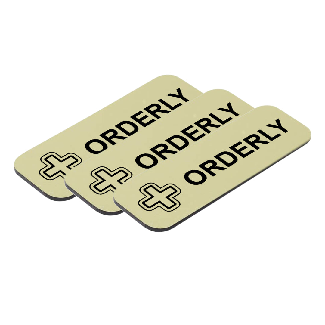 Orderly 1 x 3" Name Tag/Badge, (3 Pack)