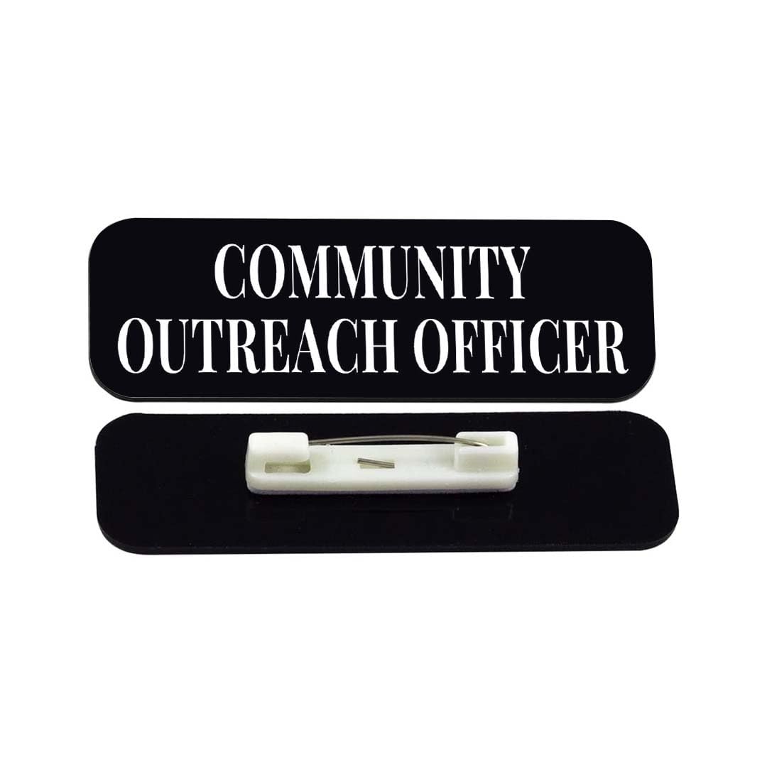Community Outreach Officer 1 x 3" Rounded Corner Name Badge | Stock Name Badges