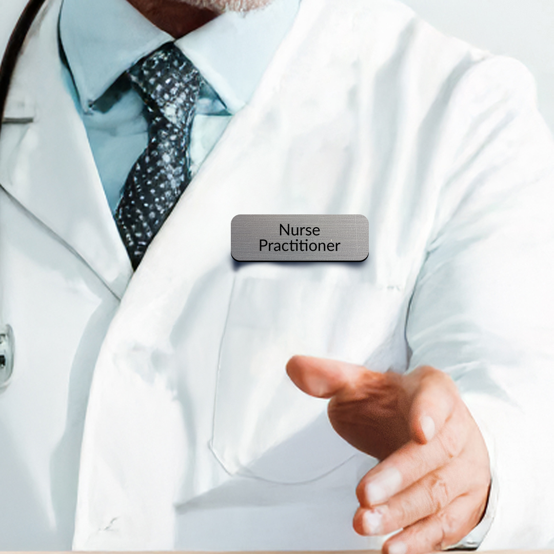 Nurse Practitioner 1 x 3" Rounded Corner Name Badge | Medical Specialism Badges