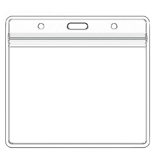 All Quality Badges Horizontal Resealable ID Card Name Badge Tag Holder