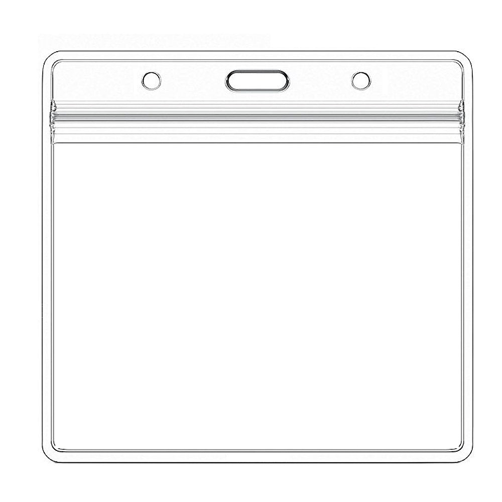 All Quality Badges Horizontal Resealable ID Card Name Badge Tag Holder