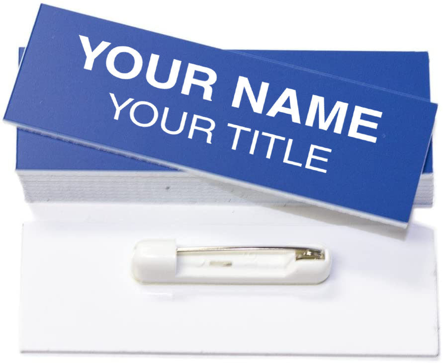 3" x 1" Engraved Plastic Name Tag (Square Corners)