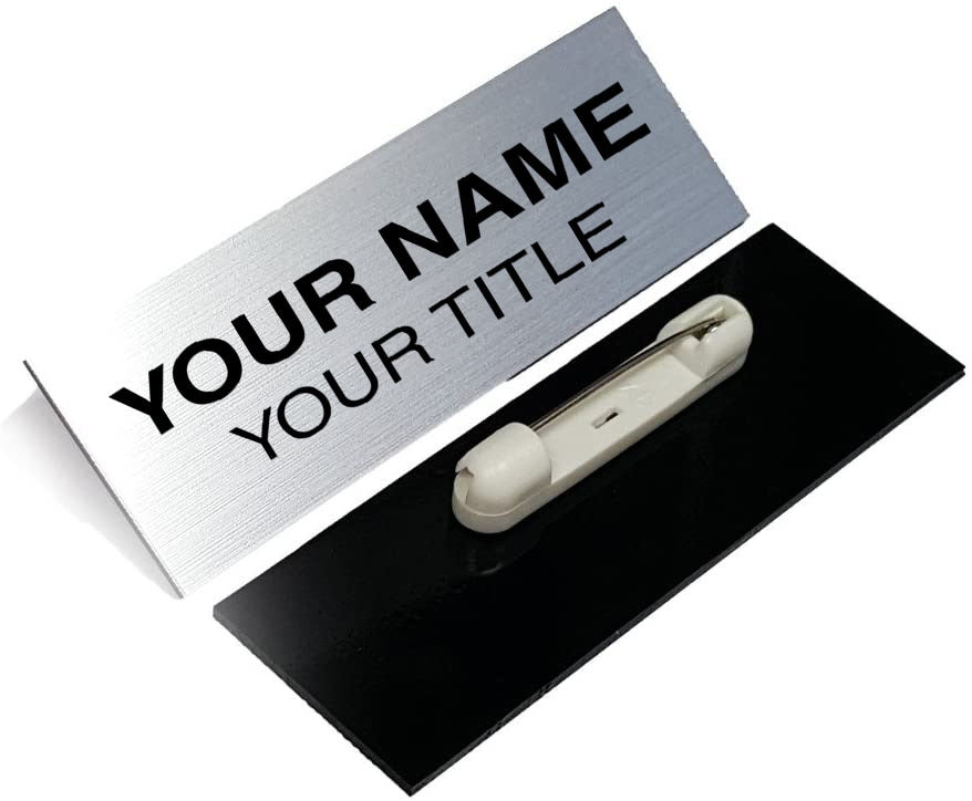 3" x 1" Engraved Plastic Name Tag (Square Corners)