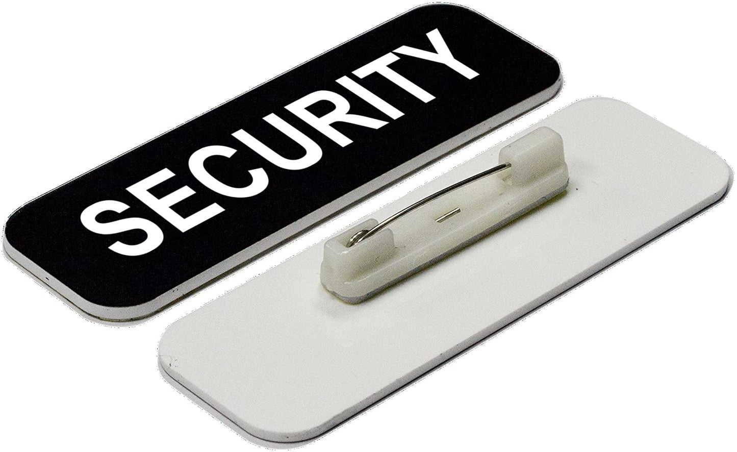 Black Security 1 x 3" Name Tag (3 Pack)