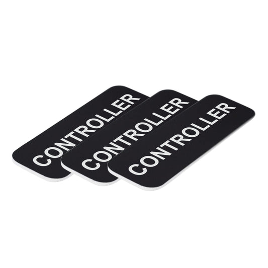 Black Controller 1 x 3" Name Tag, (3 Pack)