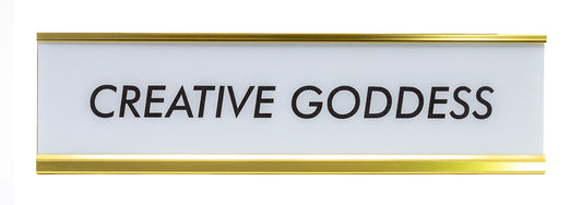 Signs ByLITA Creative Goddess Nameplate Desk Sign