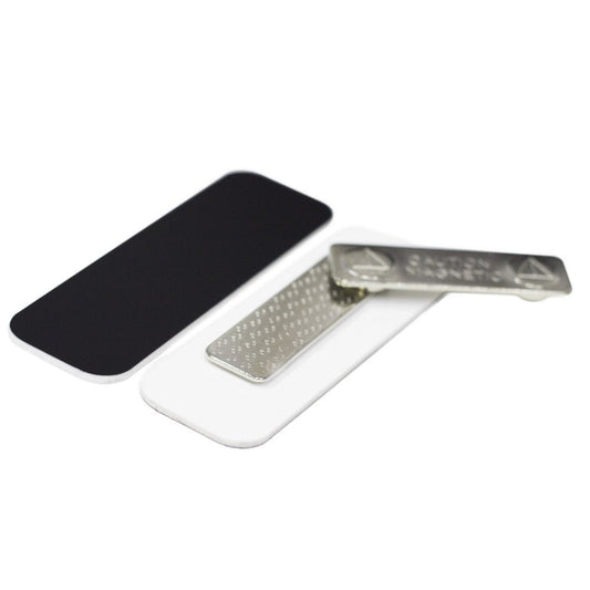 Name Tag / Badge Blanks - 50 Pack - 1" X 3", Round Corners, Magnetic Backing