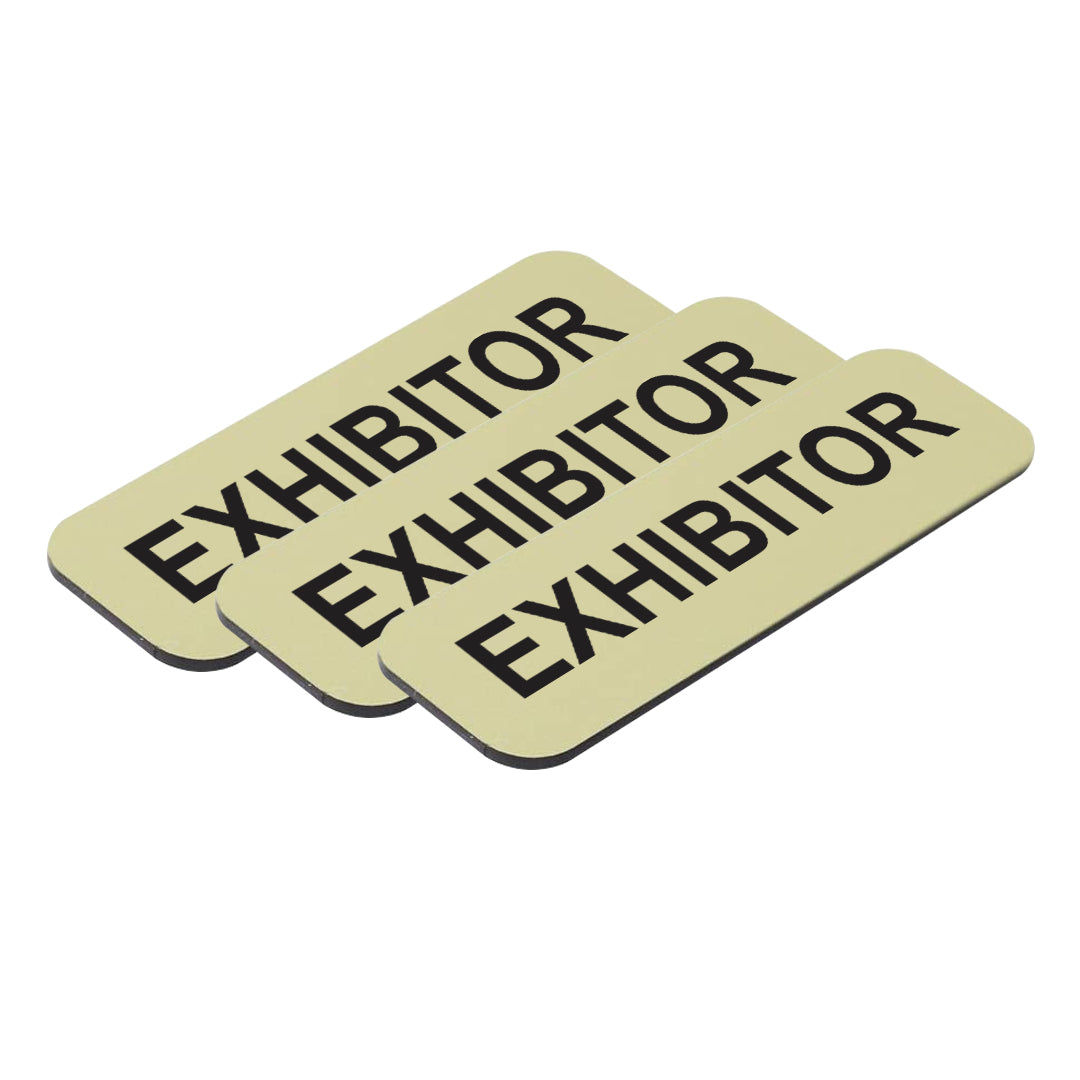 Brushed God Exhibitor 1 x 3" Name Tag (3 Pack)