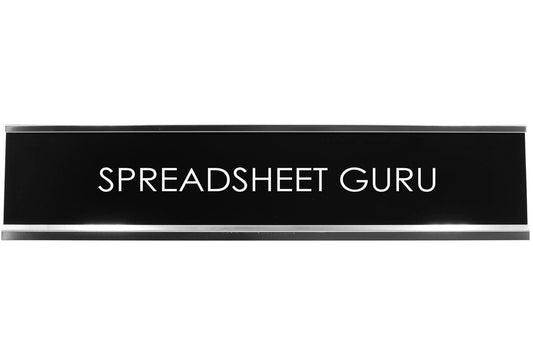 Spreadsheet Guru Novelty Desk Sign