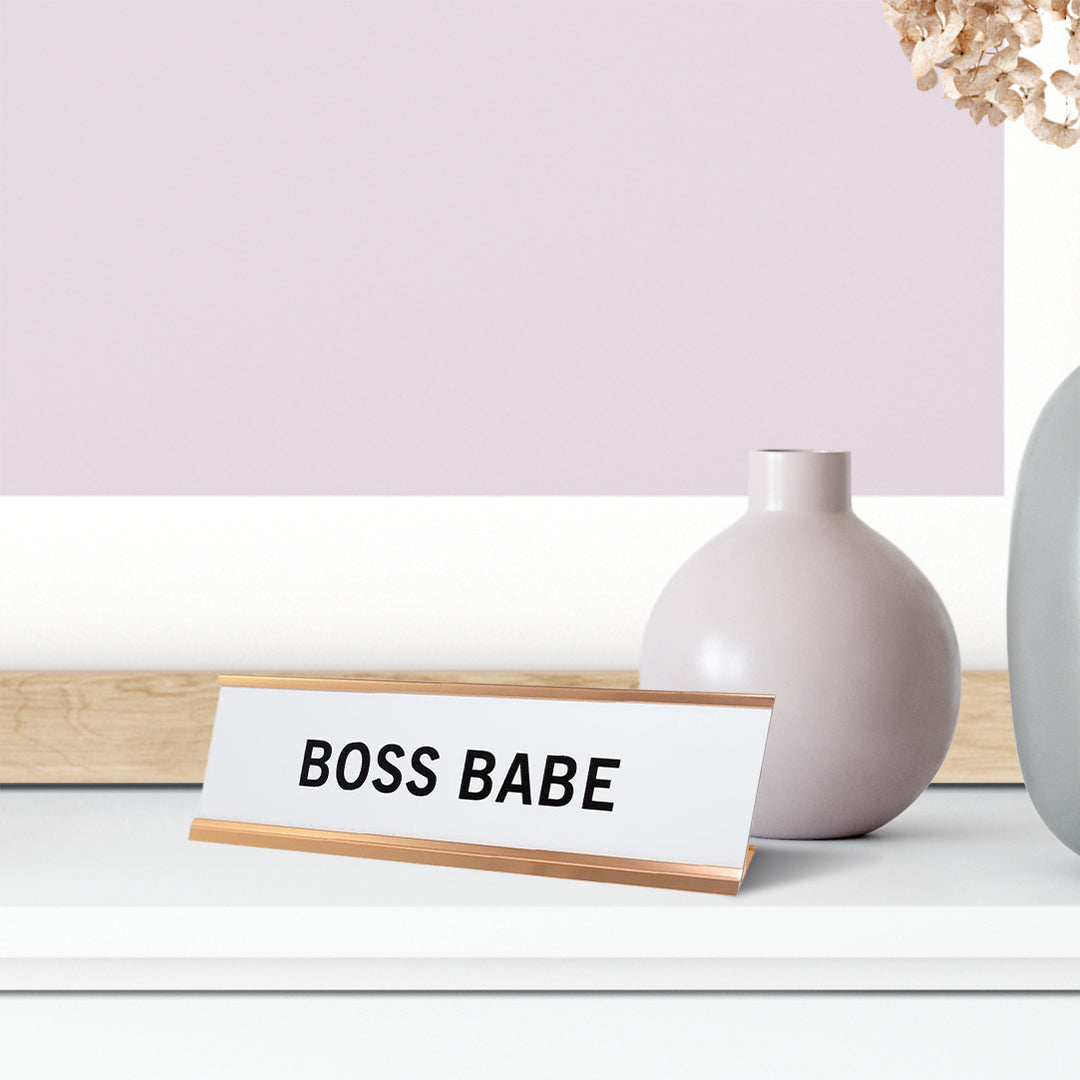 Boss Babe Nameplate Desk Sign