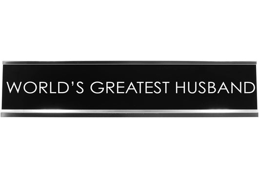 World's Greatest Husband Novelty Desk Sign