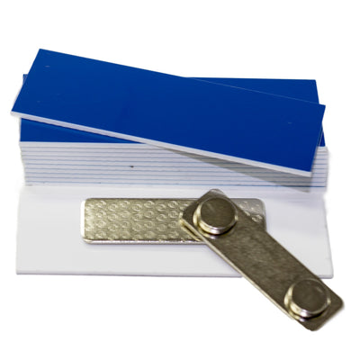 Name Badge Blanks with Magnetic Backing - 25 Pack
