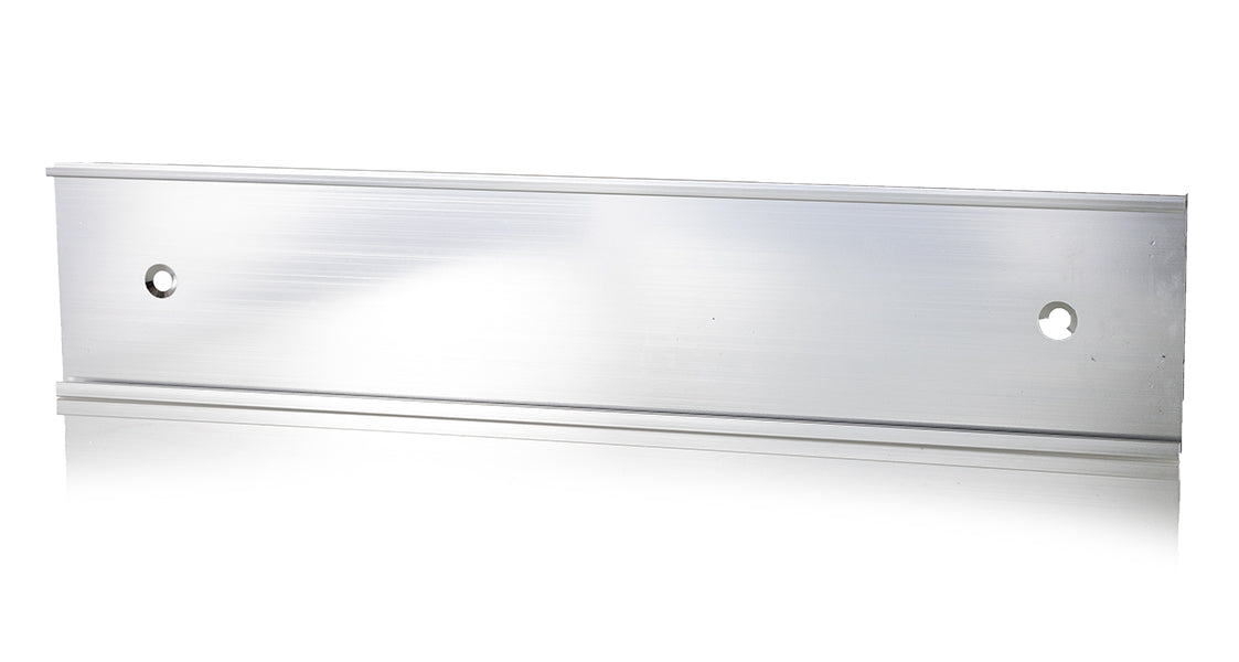 Silver Office Wall Name Plate Holder - 2" x 8" / 2" x 10"