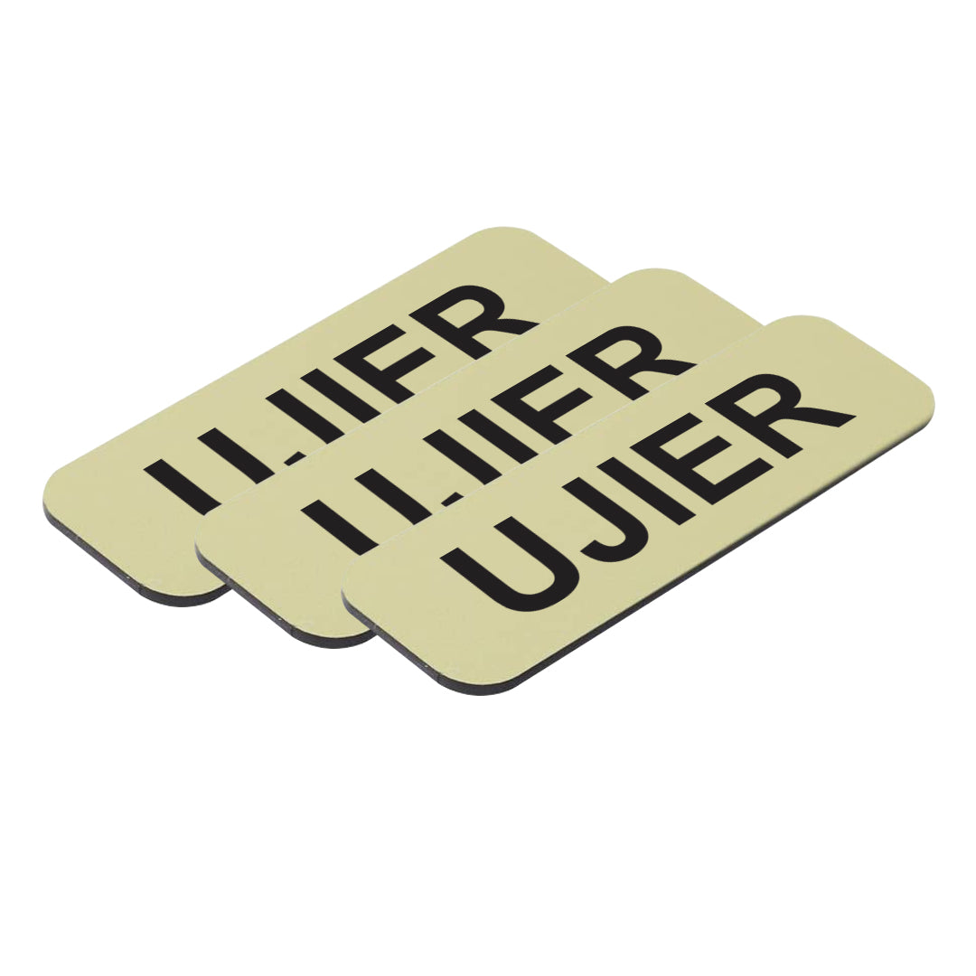 Ujier 1 x 3" Name Tag, (3 Pack)