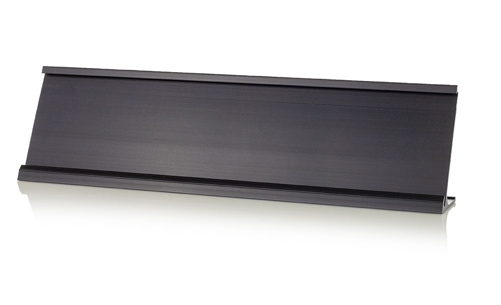 Black Office Desk Name Plate Holder - 2" x 8" / 2" x 10"