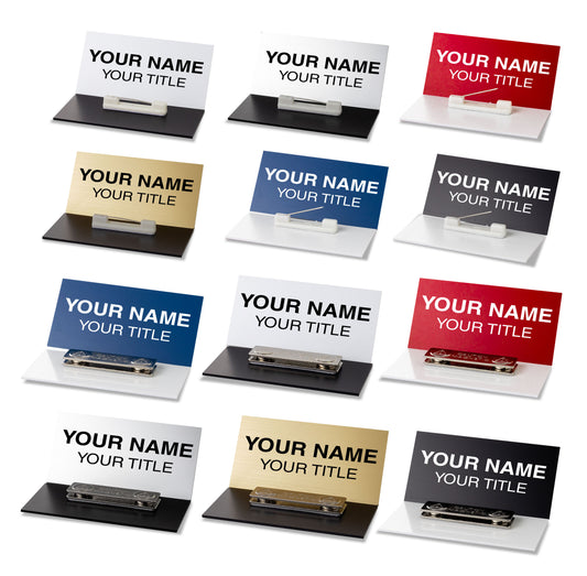 3" x 1-1/2" Engraved Plastic Name Tag (Square Corners)