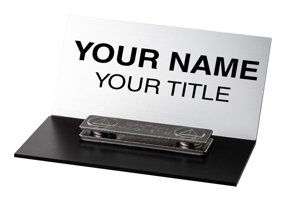 3" x 1-1/2" Engraved Plastic Name Tag (Square Corners)