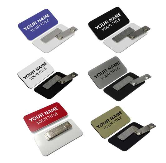 3" x 1-1/2" Round Corner Engraved Plastic Name Tag