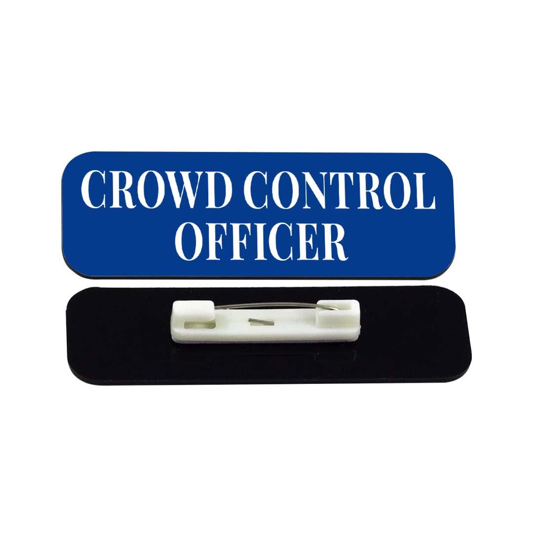 Crowd Control Officer 1 x 3" Rounded Corner Name Badge | Stock Name Badges